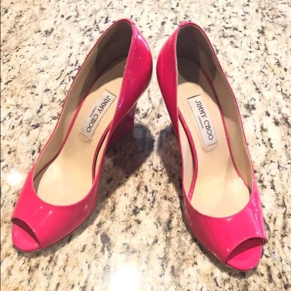 Jimmy Choo Patent Leather Baxen Wedges Size 39.5 - Picture 2 of 6